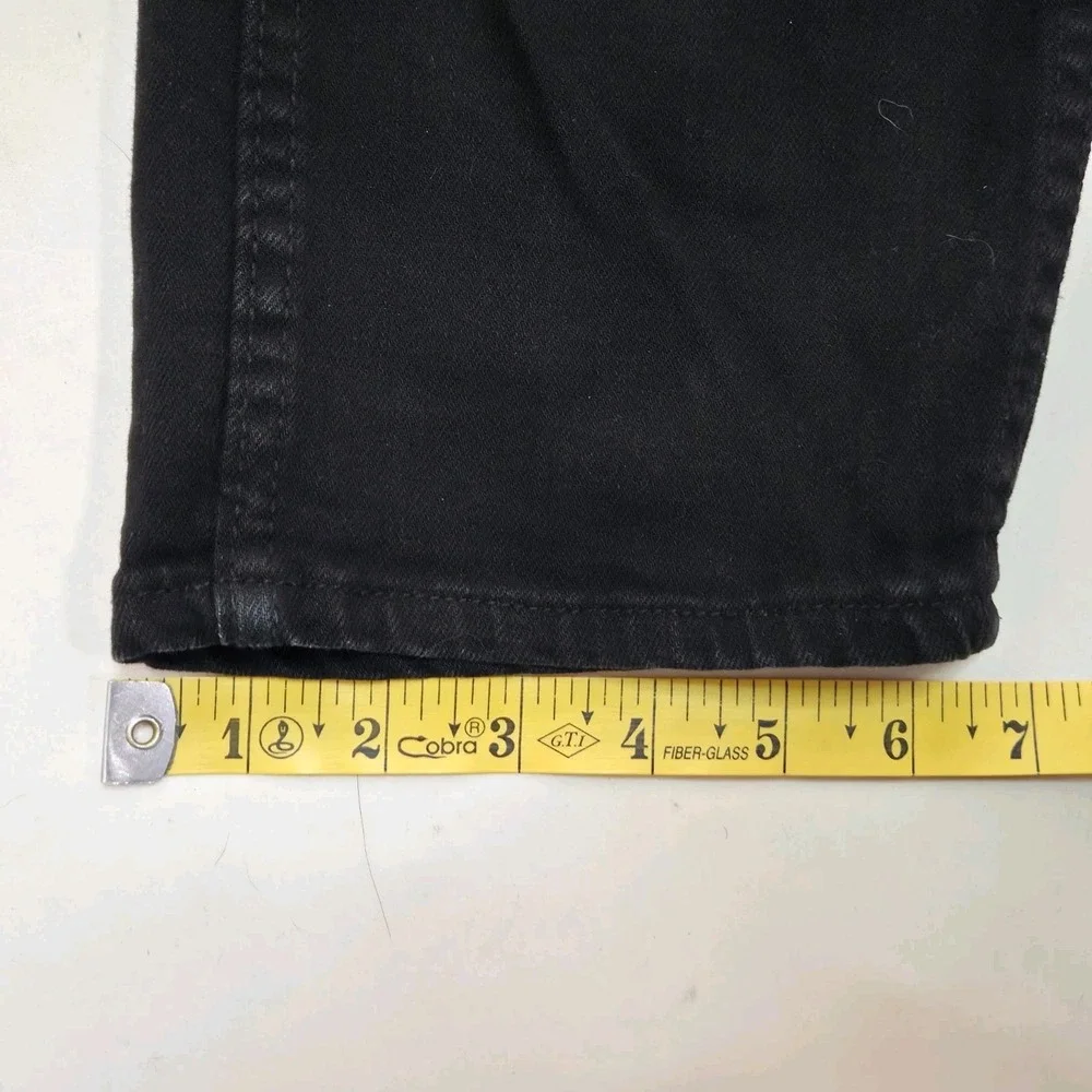 Levi's 508 Jeans Men's 32x34 Regular Taper Fit Black Dark Wash Denim Black Tab